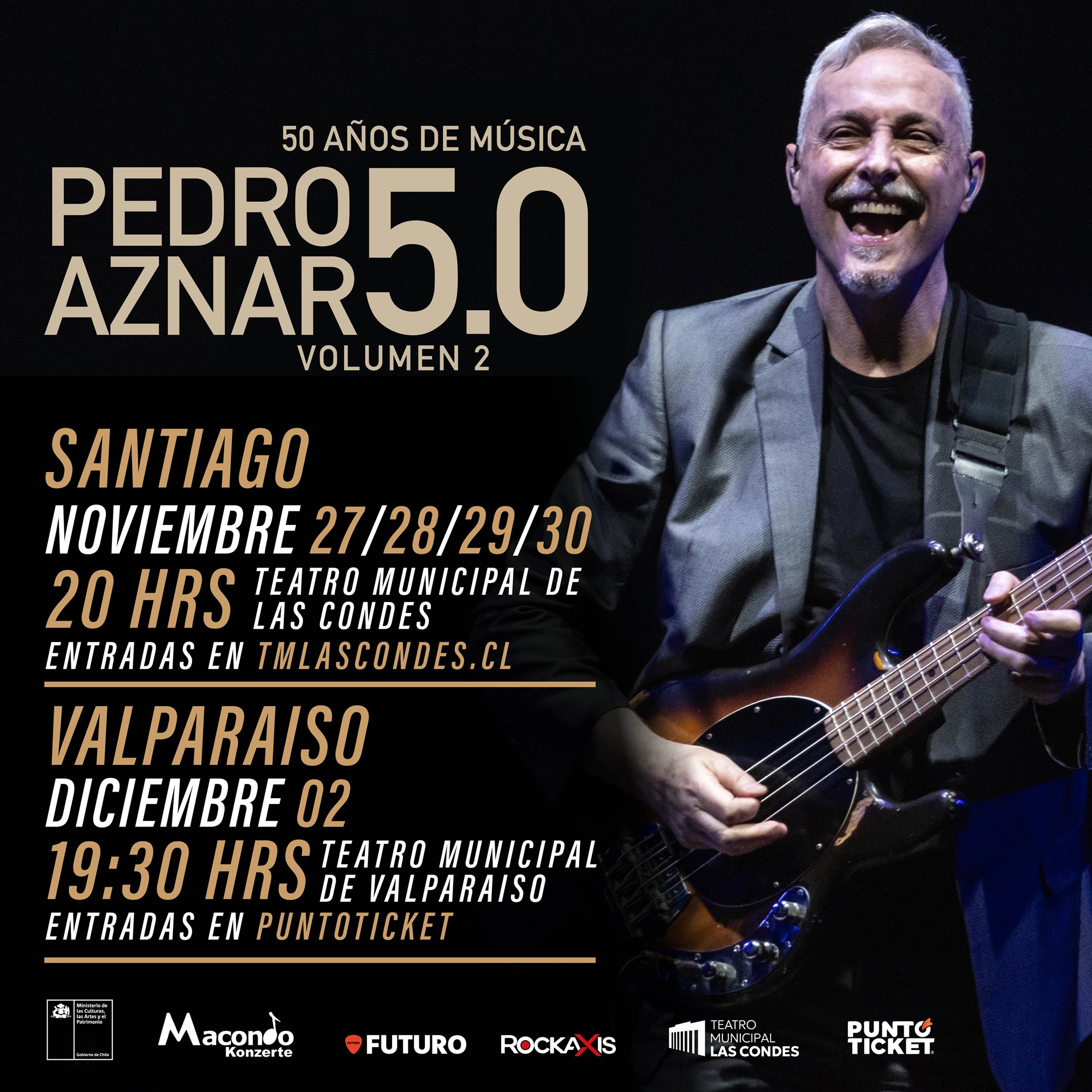 Pedro Aznar y el éxito: continúa sumando conciertos en Chile